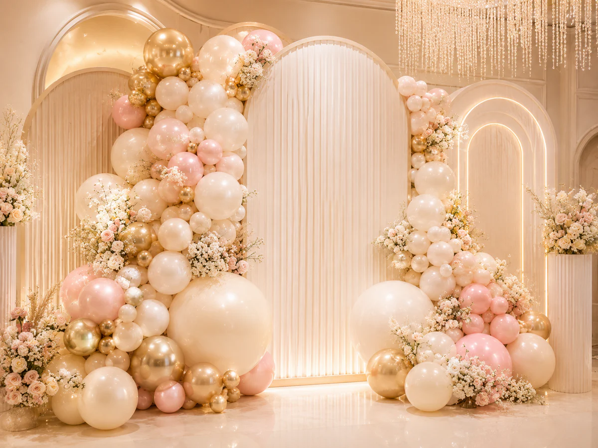 Photo Corner luminos cu baloane GingyEvents