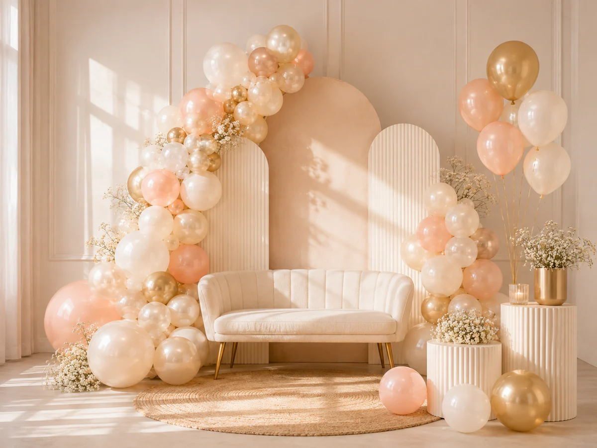 Photo Corner GingyEvents cu decor din baloane