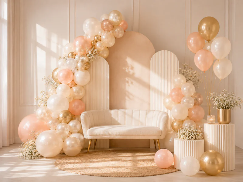 Photo Corner GingyEvents cu fundal și baloane