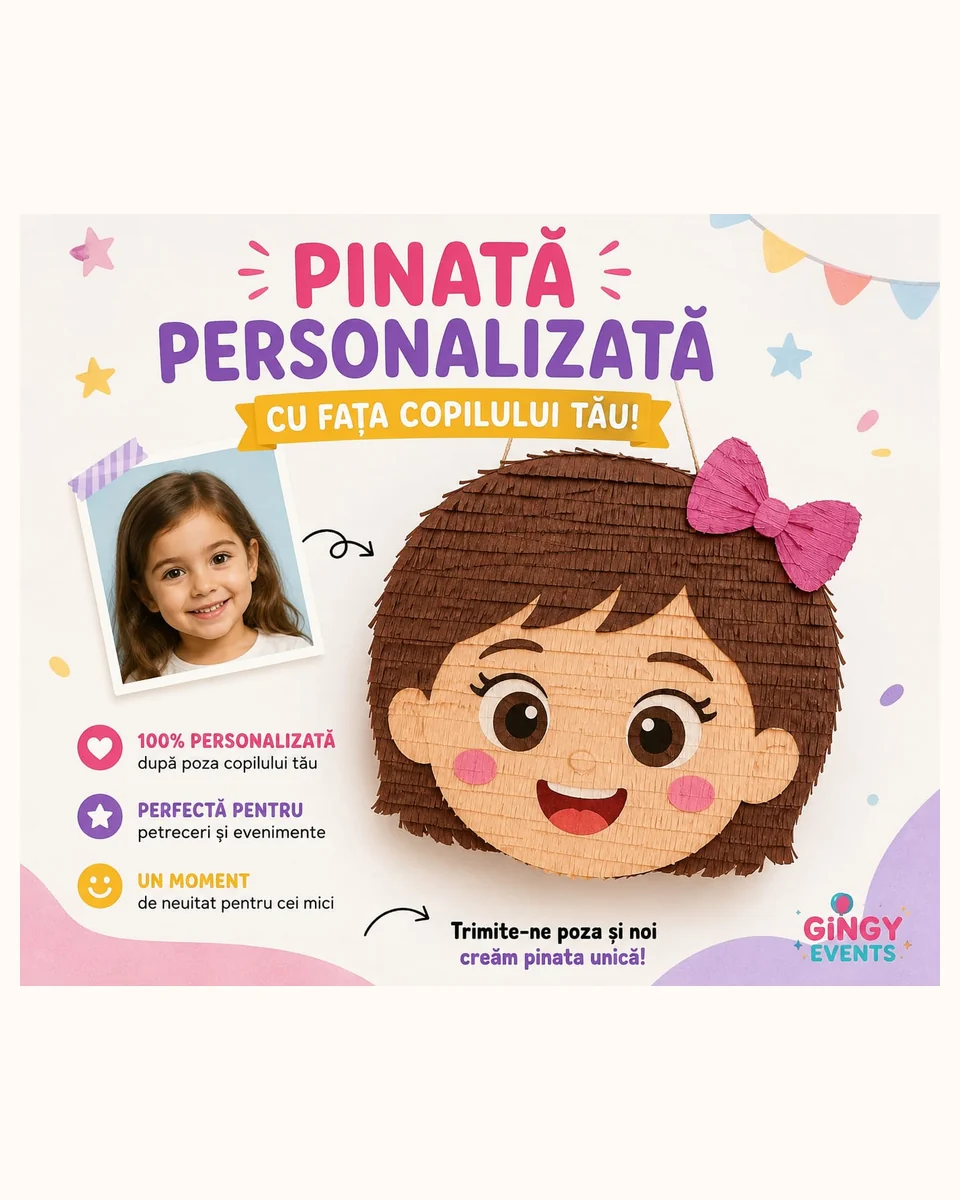 Piñată personalizată realizată după fotografia copilului